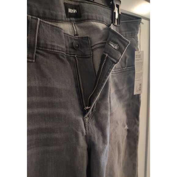 NWT HUDSON Blake BRX Stretch Slim Straight Jeans Size 34 Grey RN 107906 - Picture 4 of 10